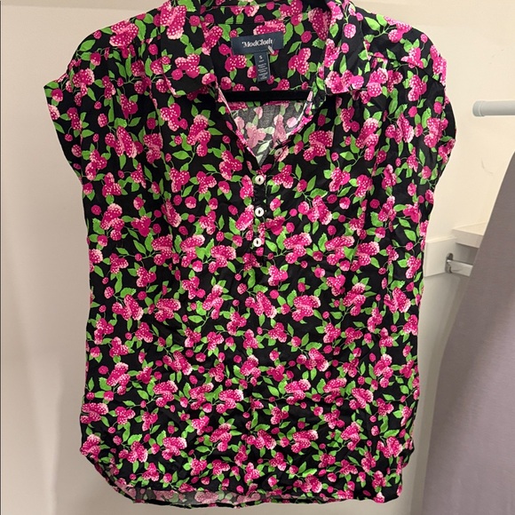 ModCloth Jam Packed on the Prairie Raspberry top small - Picture 1 of 5